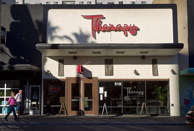 Therapy in downtown Las Vegas Sunday, Nov. 1, 2015.