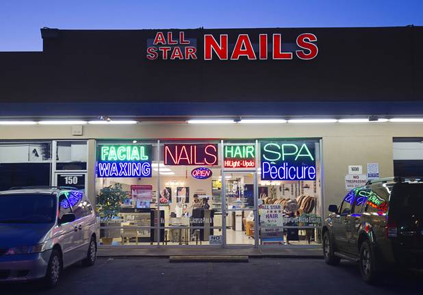 The All Star Nails shop on Las Vegas Boulevard South in Las Vegas Tuesday, Nov. 3, 2015.