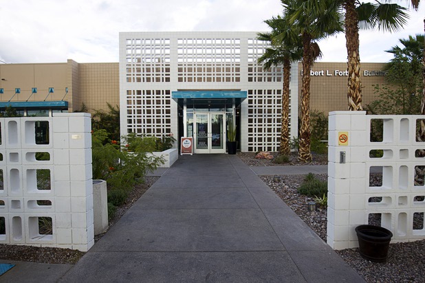 The entrance to The Center in downtown Las Vegas Wednesday, Nov. 4, 2015.