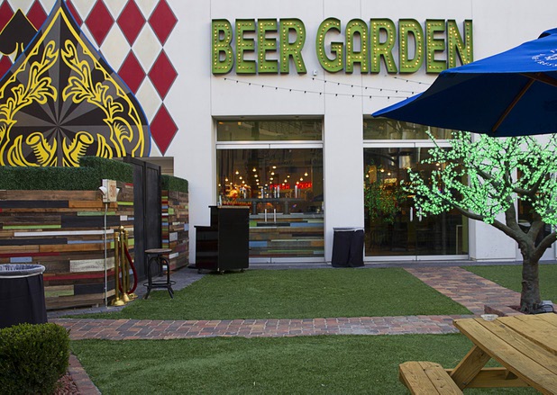 The Beer Garden at the Plaza in downtown Las Vegas Thursday, Nov. 5, 2015.