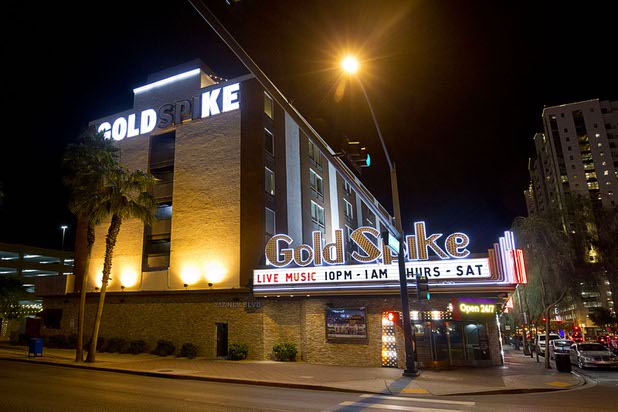 A view of the Gold Spike in downtown Las Vegas Thursday, Nov. 5, 2015.