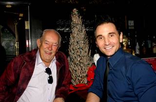 Travis Cloer’s CD release party for “Christmas at My Place” at Foundation Room on Monday, Nov. 9, 2015, in Mandalay Bay. Cloer, right, is pictured here with Robin Leach.