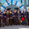 Barclaycard executives, members of the Las Vegas Metro Chamber of Commerce and Henderson leaders take part in a ribbon-cutting ceremony marking Barclaycard's expansion in Henderson, Thursday, Nov. 12, 2015.