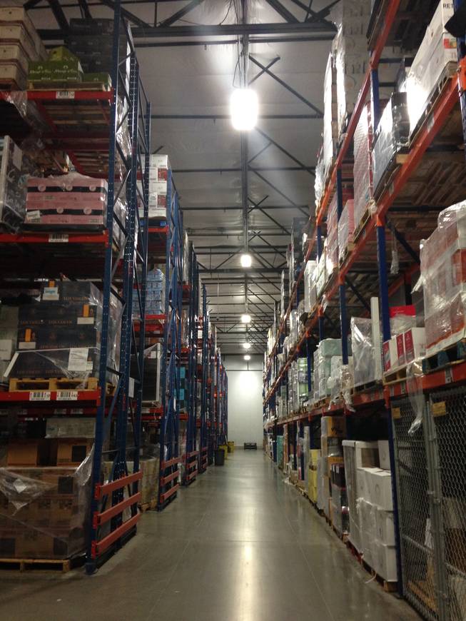A warehouse at Southern Wine & Spirits of Nevada, home to more than 1 million cases of beverages.
