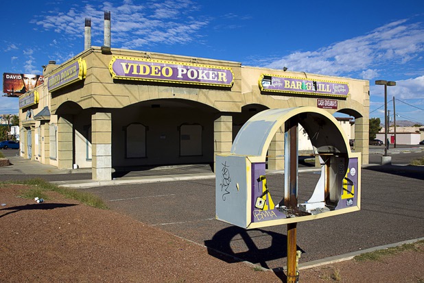 A view of the Laughing Jackalope tavern on Las Vegas Boulevard South Monday, Nov. 23, 2015. The business has been closed for years.