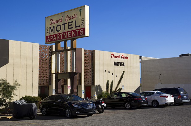 A view of the Desert Oasis Motel on Las Vegas Boulevard South Monday, Nov. 23, 2015.