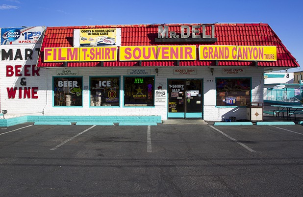 A view of Mr. Deli on Las Vegas Boulevard South Monday, Nov. 23, 2015.  Although the sign is still up, they probably don't sell a lot of film these days.