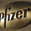 The Pfizer logo is displayed at world headquarters Monday, Nov. 23, 2015, in New York.
