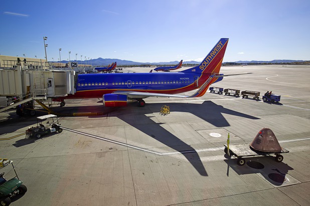 A view of Southwest Airlines passenger jets Thursday, Nov. 26, 2015, at McCarran International Airport.