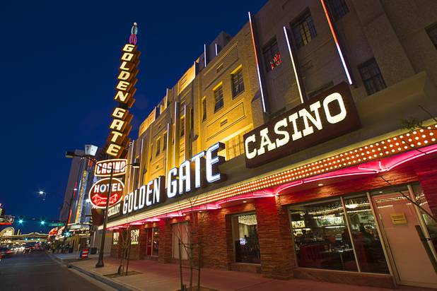A view of the Golden Gate hotel-casino in downtown Las Vegas Friday, Jan. 24, 2015.