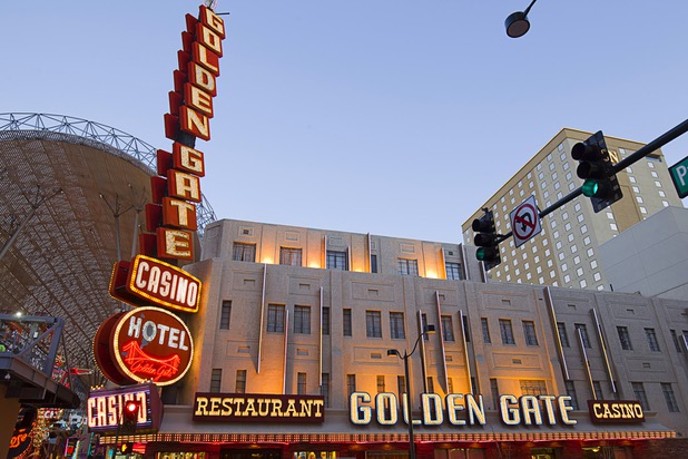 A view of the Golden Gate hotel-casino in downtown Las Vegas Friday, Jan. 24, 2015.