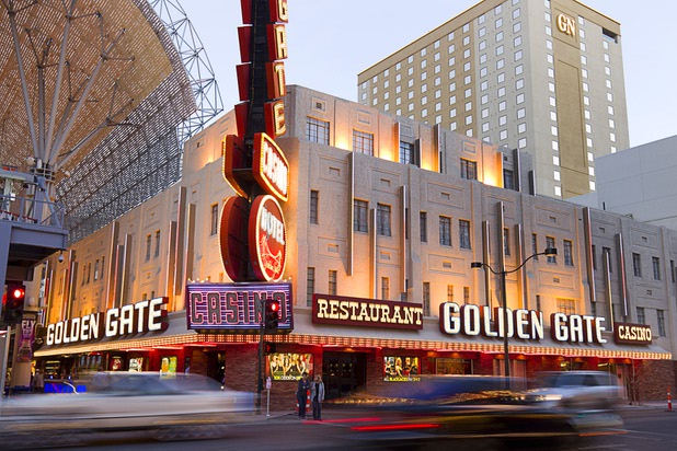 A view of the Golden Gate hotel-casino in downtown Las Vegas Friday, Jan. 24, 2015.
