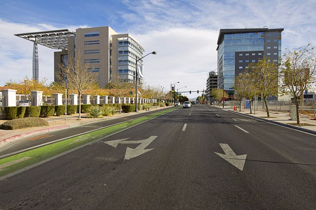 A view of the Federal Justice Tower, right, an 11-story office building under construction on the southeast corner of Las Vegas Boulevard and Clark Avenue on Sunday, Dec. 13, 2015, in downtown Las Vegas. The Lloyd D. George Federal Courthouse is at left.
