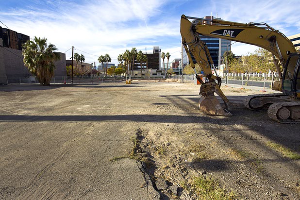 A view of the construction site for the Nevada Court of Appeals building on Clark Avenue between Las Vegas Boulevard and Fourth Street in downtown Las Vegas, Sunday Dec. 13, 2015.