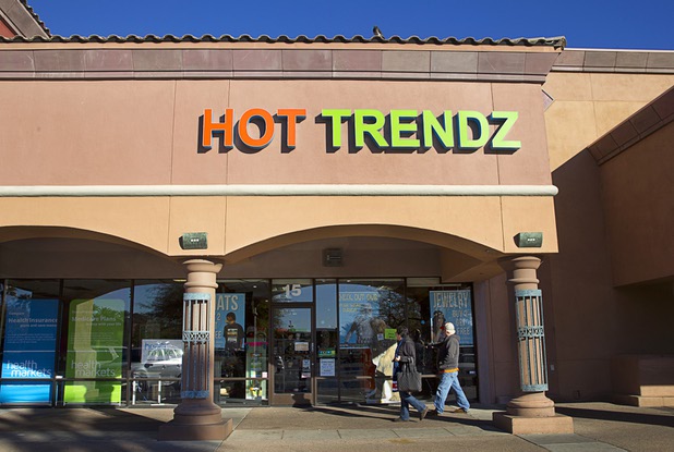 An exterior view of Hot Trendz, 7500 W. Lake Mead Blvd., Monday, Dec. 28, 2015.