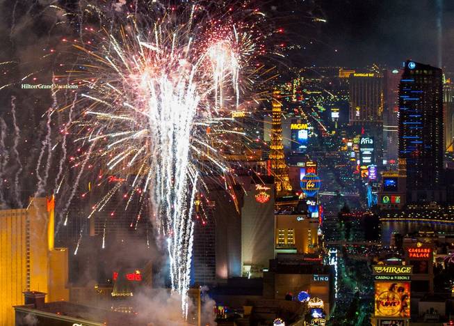 2015 NYE Fireworks in Las Vegas