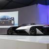 Faraday Future's concept vehicle FFZERO1 is unveiled at an event before the start of the Consumer Electronics Show on Monday, Jan. 4, 2016, in a parking lot across the street from the Luxor.