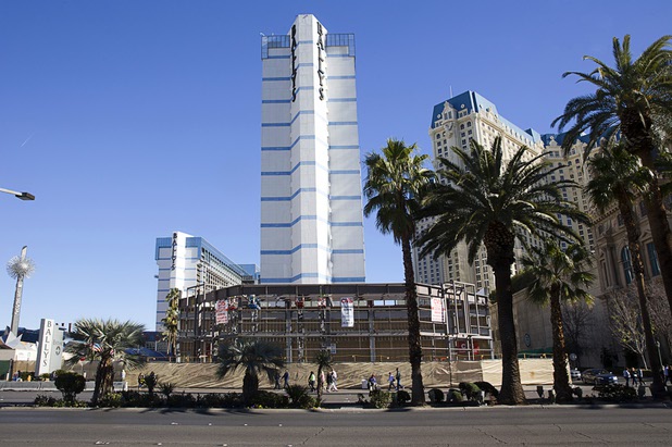 Construction continues on a CVS pharmacy on the Las Vegas Strip between Bally's and Paris Las Vegas Monday, Jan 11, 2016.