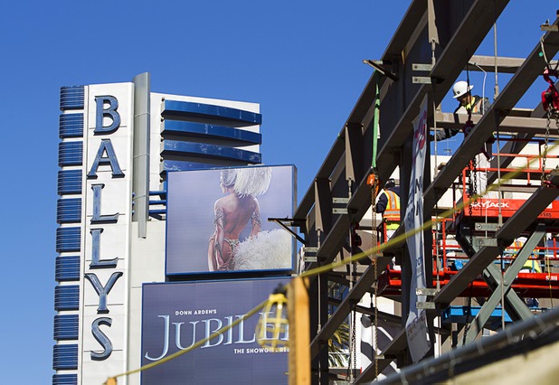 Construction continues on a CVS pharmacy on the Las Vegas Strip between Bally's and Paris Las Vegas Monday, Jan. 11, 2016.