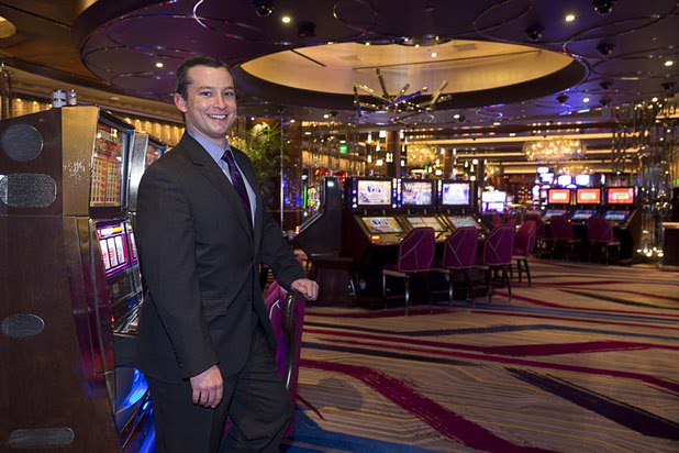 Kevin Sweet, vice president of slot operations, poses in the new high limit slot area at the Cosmopolitan Wednesday, Jan 13, 2016.