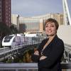 Ingrid Reisman, vice president and chief marketing officer of the Las Vegas Monorail, poses in the Flamingo monorail station Thursday, Jan 14, 2016. 