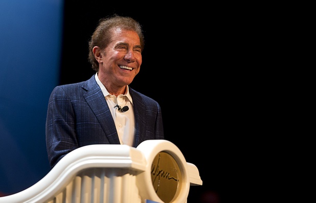 Steve Wynn, chairman and CEO of Wynn Resorts, gives a keynote address during the annual Electronics For Imaging (EFI) users conference at Wynn Las Vegas Tuesday, Jan. 19, 2016.