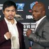 Manny Pacquiao, left, and Timothy Bradley Jr. pose during a news conference in Beverly Hills, Calif., on Tuesday, Jan. 19, 2016. Pacquiao and Bradley are scheduled to fight on April 9, 2016, in Las Vegas for Bradley's WBO welterweight title.