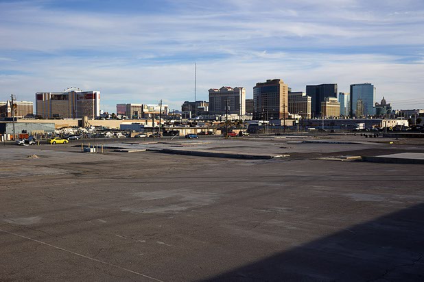 A view of vacant land, formerly industrial property, near Spring Mountain Road and Valley View Boulevard on Monday, Jan. 25, 2016. Fore Property Co. has purchased 6.5 acres near Chinatown for a new apartment development.