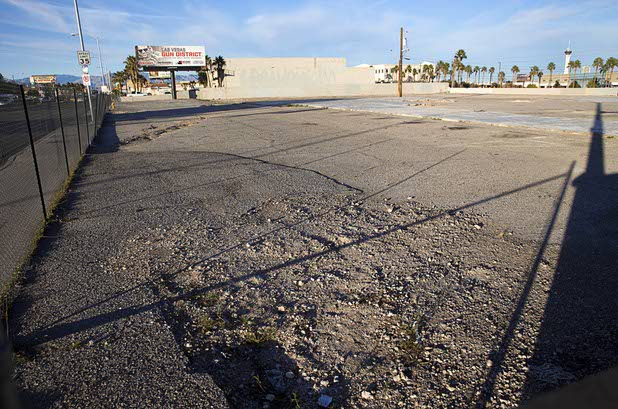 A view of vacant land, formerly industrial property, near Spring Mountain Road and Valley View Boulevard on Monday, Jan. 25, 2016. Fore Property Co. has purchased 6.5 acres near Chinatown for a new apartment development. This parcel borders Valley View Boulevard (at left).