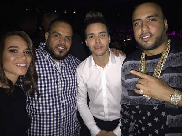 A guest, DJ Enuff, Prince Royce and French Montana attend Jennifer Lopez’s “All I Have” on Friday, Jan. 22, 2016, at Axis at Planet Hollywood.