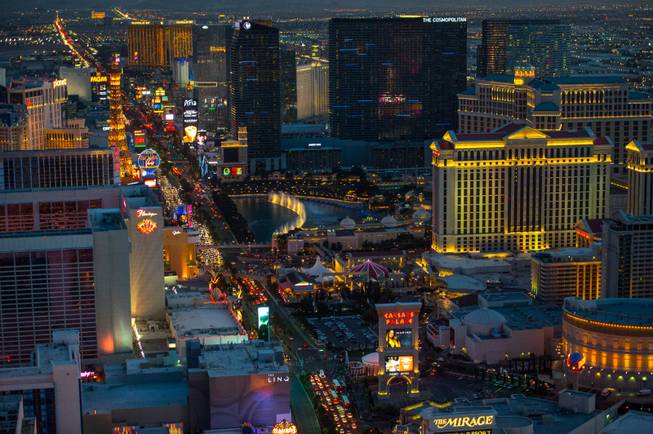 Las Vegas Strip Aerial View: 2/12/16