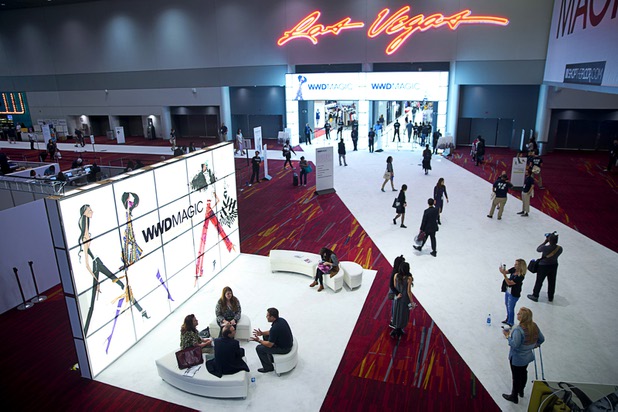 A view of the Las Vegas Convention Center lobby during the Magic fashion convention Thursday, Feb. 18, 2016.