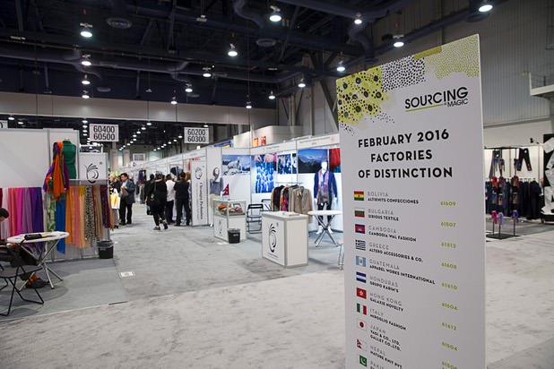 A sign notes factories of distinction from around the world during the Magic fashion convention at the Las Vegas Convention Center Thursday, Feb. 18, 2016.