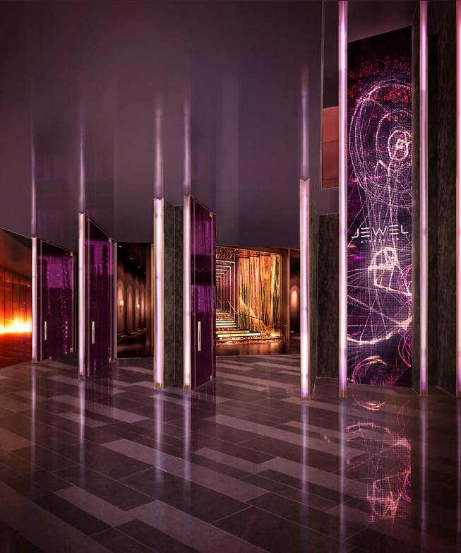 A rendering of Hakkasan Group’s nightclub Jewel, which is going in the former space of Haze at Aria and opens May 19, 2016.