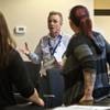 Bob Vickrey, director of the Westscare Community Triage Center, conducts a daily meeting with staff ensuring they have what they need too do the work on Tuesday, Jan. 26, 2016.