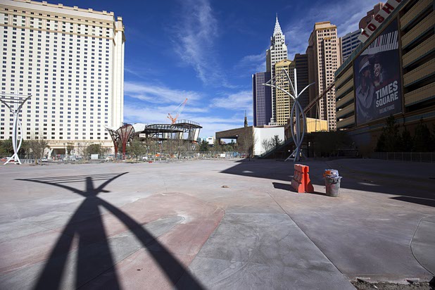 A view of Toshiba Plaza during a tour of the T-Mobile Arena Tuesday, March 1, 2016. The 20,000-seat arena, a joint venture between AEG and MGM Resorts, is scheduled to host it's first event on April 6.