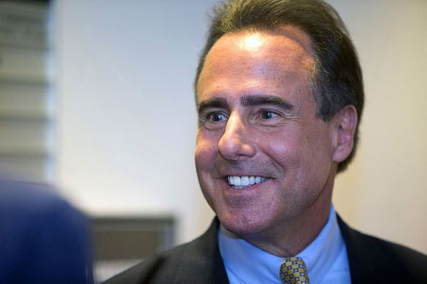 Mark Frissora, president and CEO of Caesars Entertainment, leaves a Nevada Gaming Control Board meeting Wednesday, March 2, 2016, at Grant Sawyer State Building.