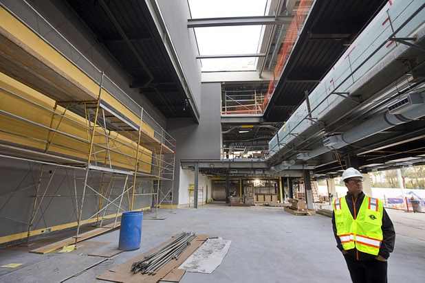 Bryan O’Reilly, Topgolf Las Vegas partner, is shown in the Yard, a concert venue, during a tour of Topgolf Las Vegas under construction at Koval Lane and Harmon Avenue on Monday, March 7, 2016. The 105,00-square-foot entertainment venue will be Topgolf’s flagship location and is expected to open in May.