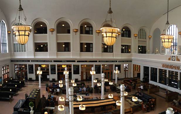 A view of the Union Station terminal in Denver, Tuesday, March 8, 2016. The multimodal transit hub includes a 112-room hotel, as well as restaurant, shopping and bar space.