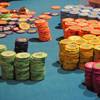 This April 17, 2015, file photo shows stacks of gambling chips on a roulette table at the Tropicana Casino and Resort in Atlantic City. New Jersey voters are about to get their say on whether to expand casino gambling to the northern part of the state. 