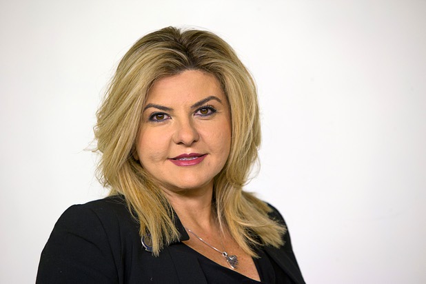 Assemblywoman Michele Fiore (District 4-Las Vegas) poses in the Las Vegas Sun studio before an interview Wednesday, Feb. 24, 2016.