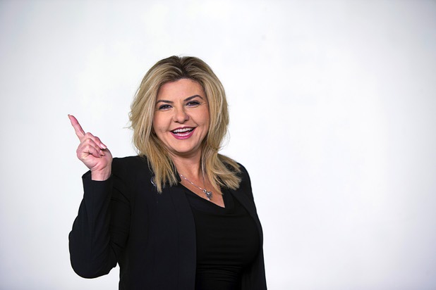 Assemblywoman Michele Fiore (District 4-Las Vegas) poses in the Las Vegas Sun studio before an interview Wednesday, Feb. 24, 2016.