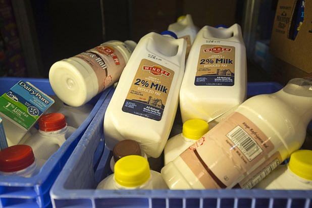 Milk is shown at The Market at Three Squares north campus, 4220 N. Pecos Rd., Wednesday, March 16, 2016.