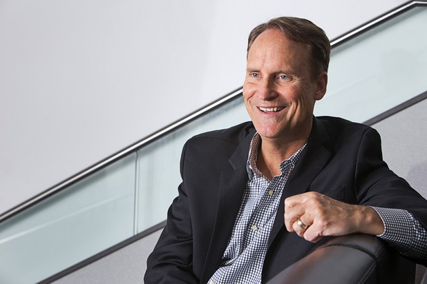Mark Faber, senior vice president of global partnerships at AEG/T-Mobile Arena, responds to a question during an interview at the T-Mobile marketing center Monday, March 21, 2016.