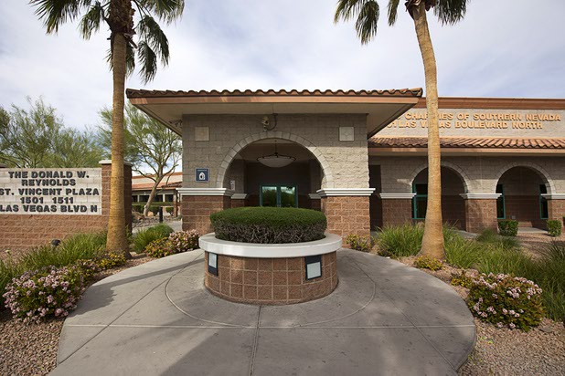 The main entrance to Catholic Charities of Southern Nevada is shown Tuesday, March 29, 2016. The charity will celebrate 75 years of service in Southern Nevada this April.