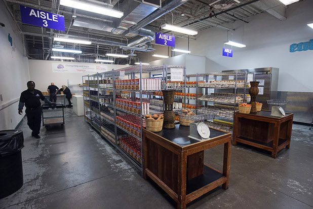 The Hands of Hope Community Food Pantry is shown during a tour of Catholic Charities of Southern Nevada Tuesday, March 29, 2016. About 4000 families visit the pantry every month, said spokeswoman Leslie Carmine.