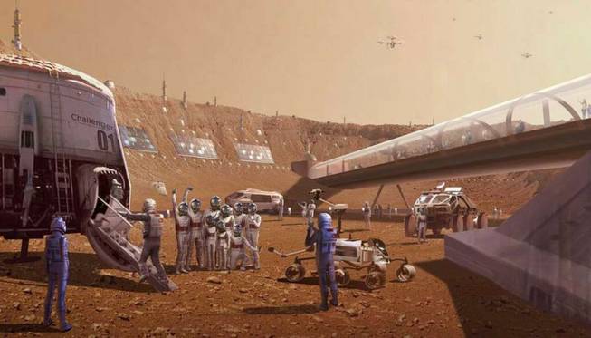 Mars theme park rendering.