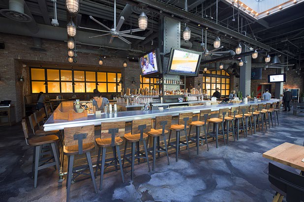An interior view of the Beerhaus during the grand opening of The Park Monday, April 4, 2016. The new pocket park, lined with restaurants and seating for outdoor dining, runs from the Las Vegas Strip to the new T-Mobile Arena.
