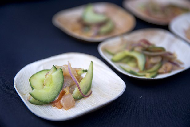 Mixed seafood ceviche from Sake Roc is shown during the grand opening of The Park Monday, April 4, 2016. The new pocket park, lined with restaurants and seating for outdoor dining, runs from the Las Vegas Strip to the new T-Mobile Arena.