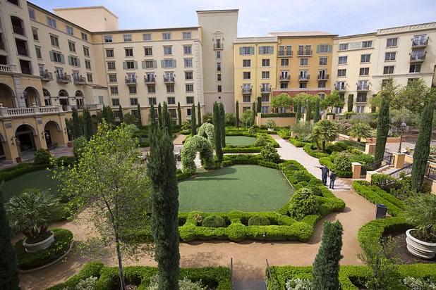 A couple looks over the garden at the Hilton at Lake Las Vegas on Sunday, April 10, 2016, in Henderson.